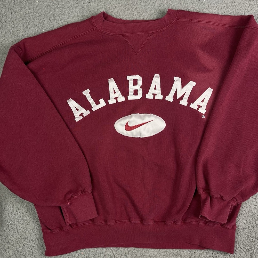 VTG Alabama Nike Team Crimson Tide Baggy Sweater Center Swoosh Sweatshirt Large